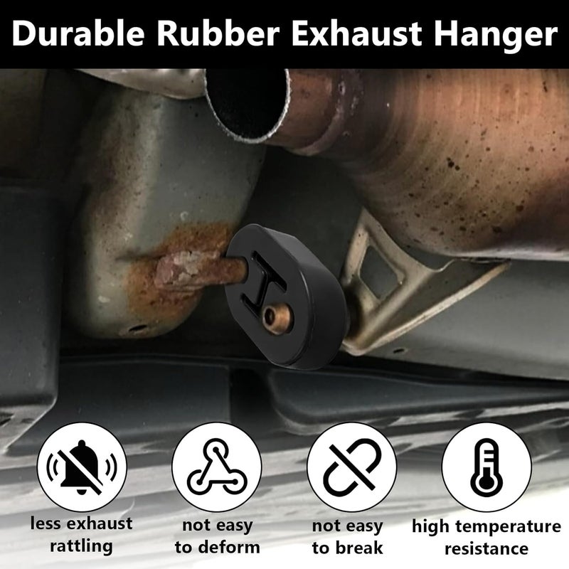 BFXM Exhaust Rubber Hanger, rubber muffler hangers. Rubber Insulator Bushing Mount, rubber exhaust mounts with 2 Holes 0.47 Inch, Universal Fit - Image 5